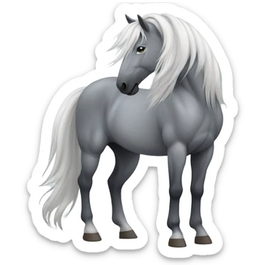 Grey horse  sticker