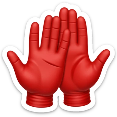 Dos manos entrelazadas con una hilo rojo sticker