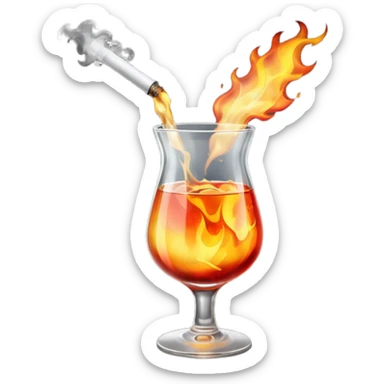 malatov cocktail being thrown sticker