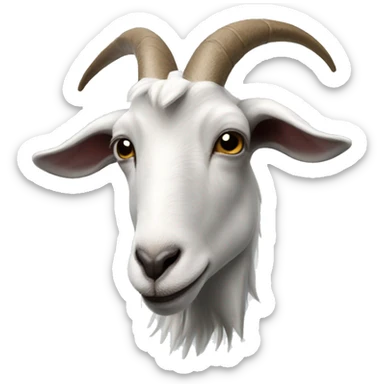 a goat with a dolphin head sticker