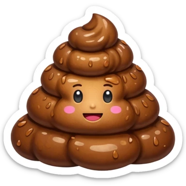 A brown wet poop💩 sticker