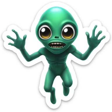 aliens abducting me sticker
