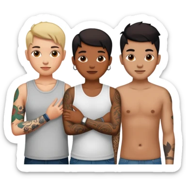 men and women with more tatoos on their body sticker