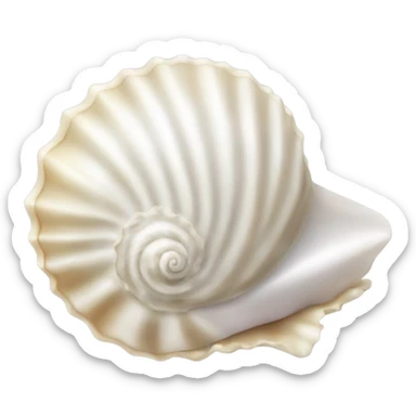 White sea shell sticker