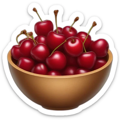 Bowl of cherries sticker