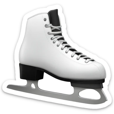 Black pro ice skate, wih toe picks sticker