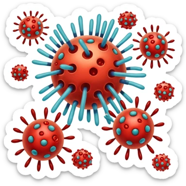 immune system getting attacked by HIV sticker