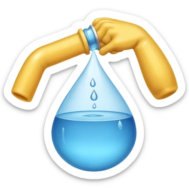 Drop of water shaped like a single flexed bicep sticker