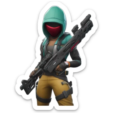 Fortnite skin with Jordan 1 , knife, futuriste helemet  sticker