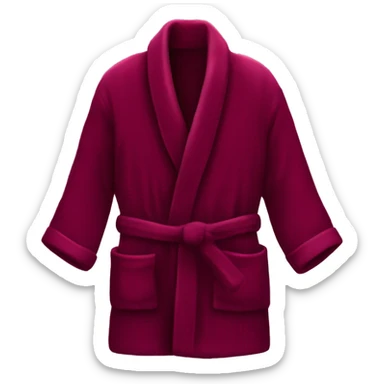 Burgundy Velvet Bathrobe  sticker