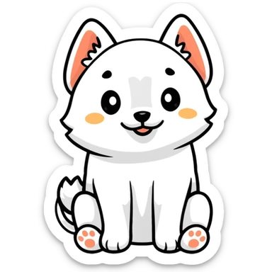small cute puppy sticker