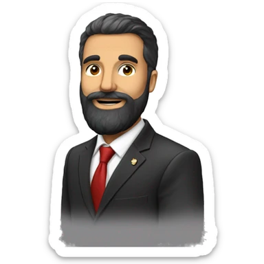 Député Antoine Armand avec barbe sticker