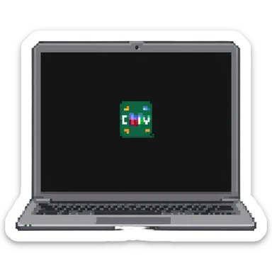 a laptop having a logo that says cmv on the back of it sticker