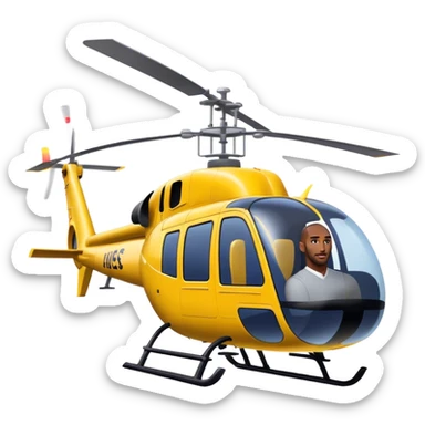 kobe bryant in a helicopter sticker