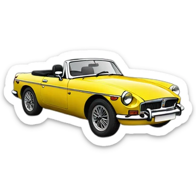 MGB roadster sticker