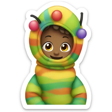 Caterpillar boy toddler sticker