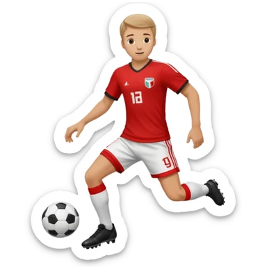 soccer player doing ball tricks sticker