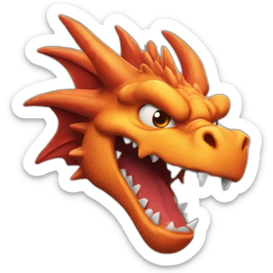 Angry dragon sticker