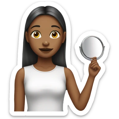 Girl with mirror sticker