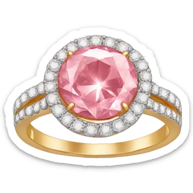 pink diamond ring sticker