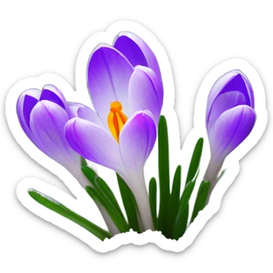Crocus in snow sticker
