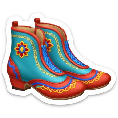 chinese mongolian shoes sticker