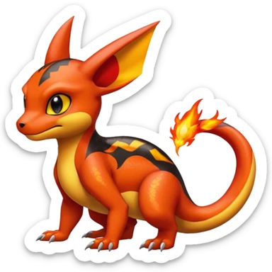 Umbreon-Charmander-Charmeleon-Guilmon-fusion sticker