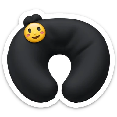 black Travel Neck Pillow sticker
