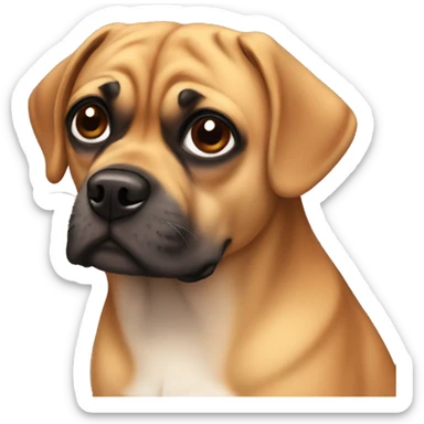 A Brown Puggle  sticker