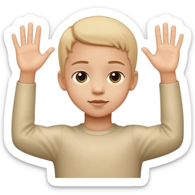 child with long arms sticker