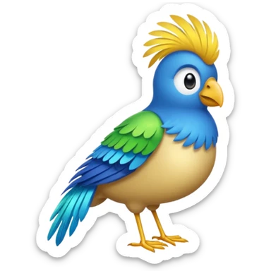 Crée un emoji de l'oiseau de la paille en queue sticker