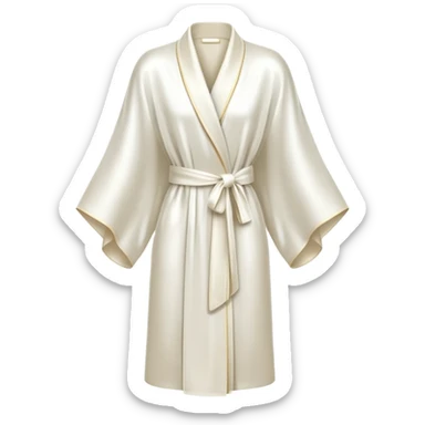 White silk robe sticker