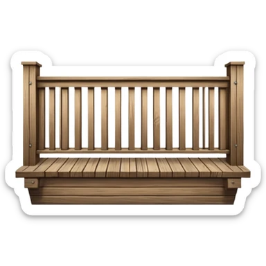 balcony made out of wood sticker