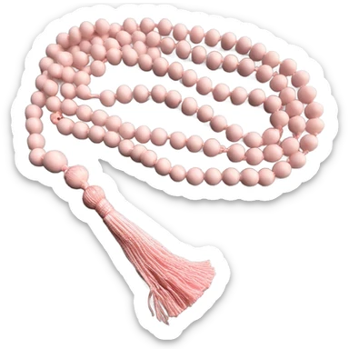 Light pink Muslim prayer bead sticker