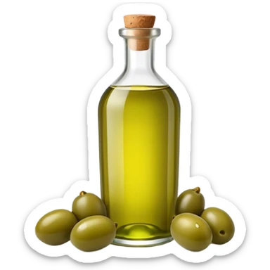 green olives and croatian olive oil bottle sticker
