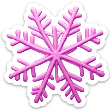 Pink snowflake sticker