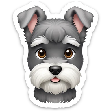 miniature schnauzer, salt and pepper sticker