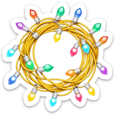 Christmas lights strang sticker