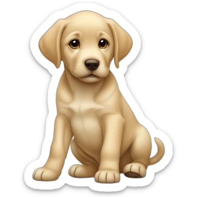 One year old labrador puppy sticker