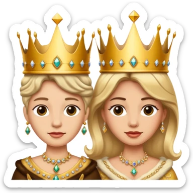 king and queen crown sticker