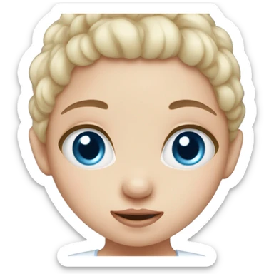 newborn girl with blue eyes sticker