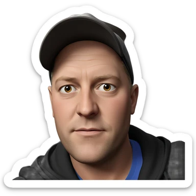 portrait of a boy with hat sticker