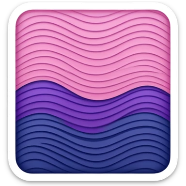 a wavy pink and navy rectangle with a purple stripe in the middle  sticker