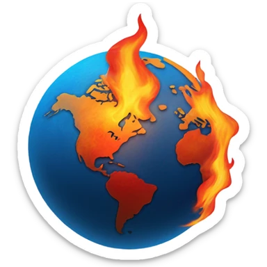 The world on fire  sticker