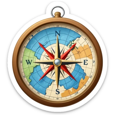 Map for hiking sticker