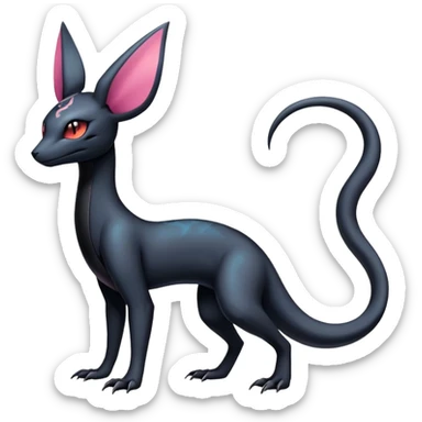 Pastel Gothic Salandit-Umbreon-Fakémon-hybrid-creature (full body)  sticker