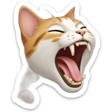 cat-yawning sticker