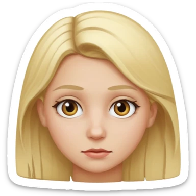 Girl crooked eye blond  sticker