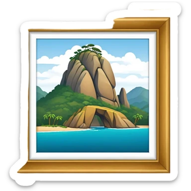 Cinematic Realistic Guatapé Rock Emoji sticker