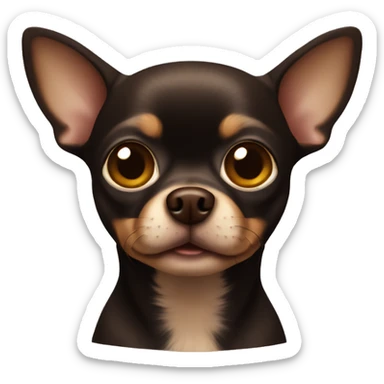 Dark brown chihuahua sticker
